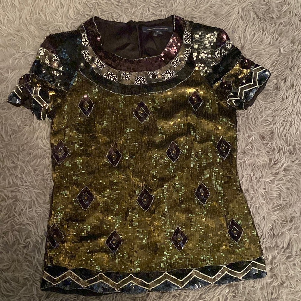 High couture sequence top